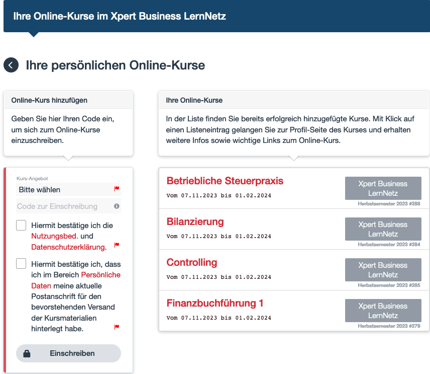 Kursliste