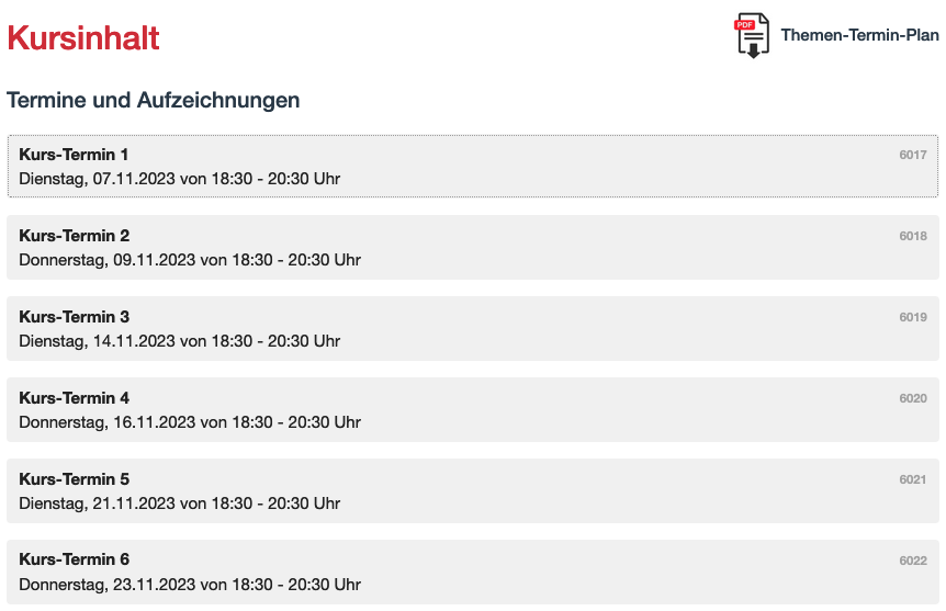 Terminliste