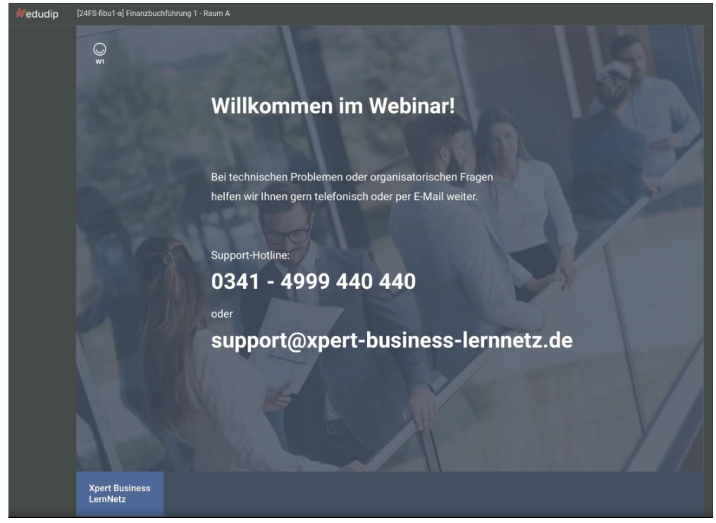 Startbildschirm Webinar