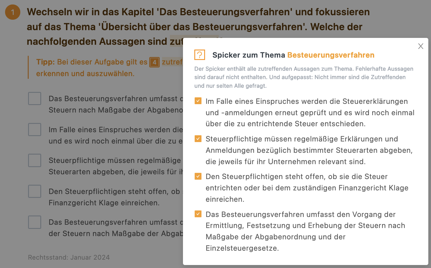 Spicker einblenden