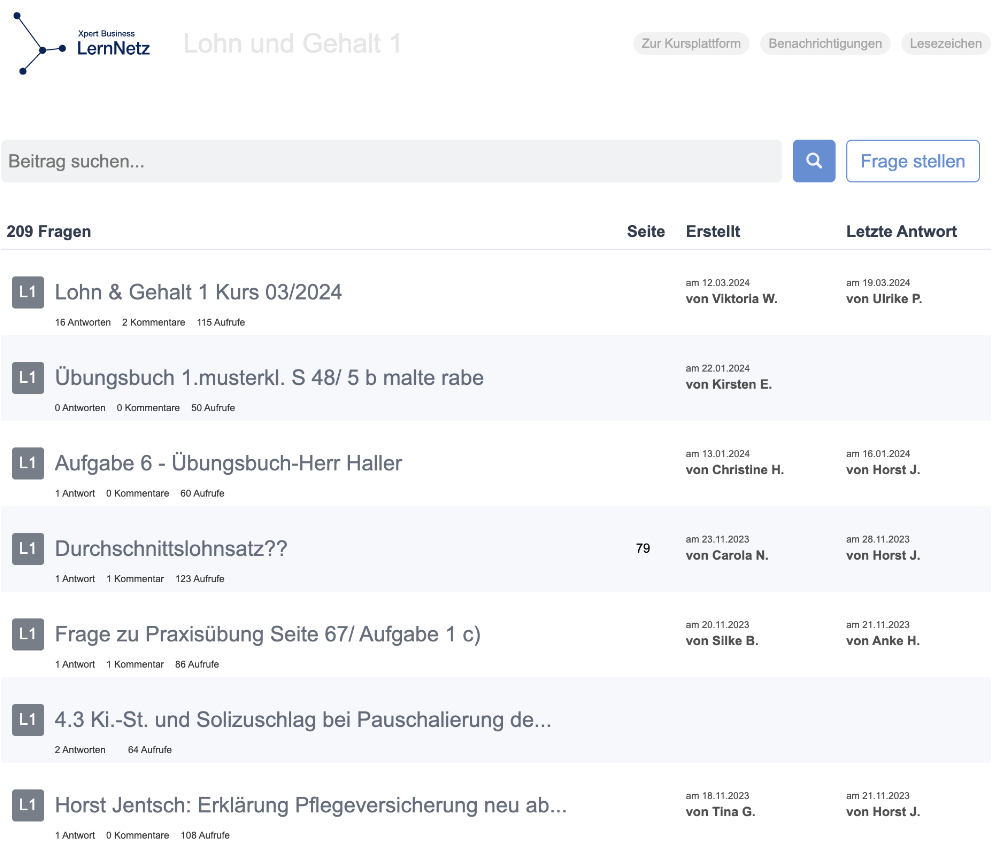 Forum Themenübersicht