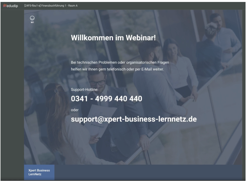 Startbildschirm Webinar