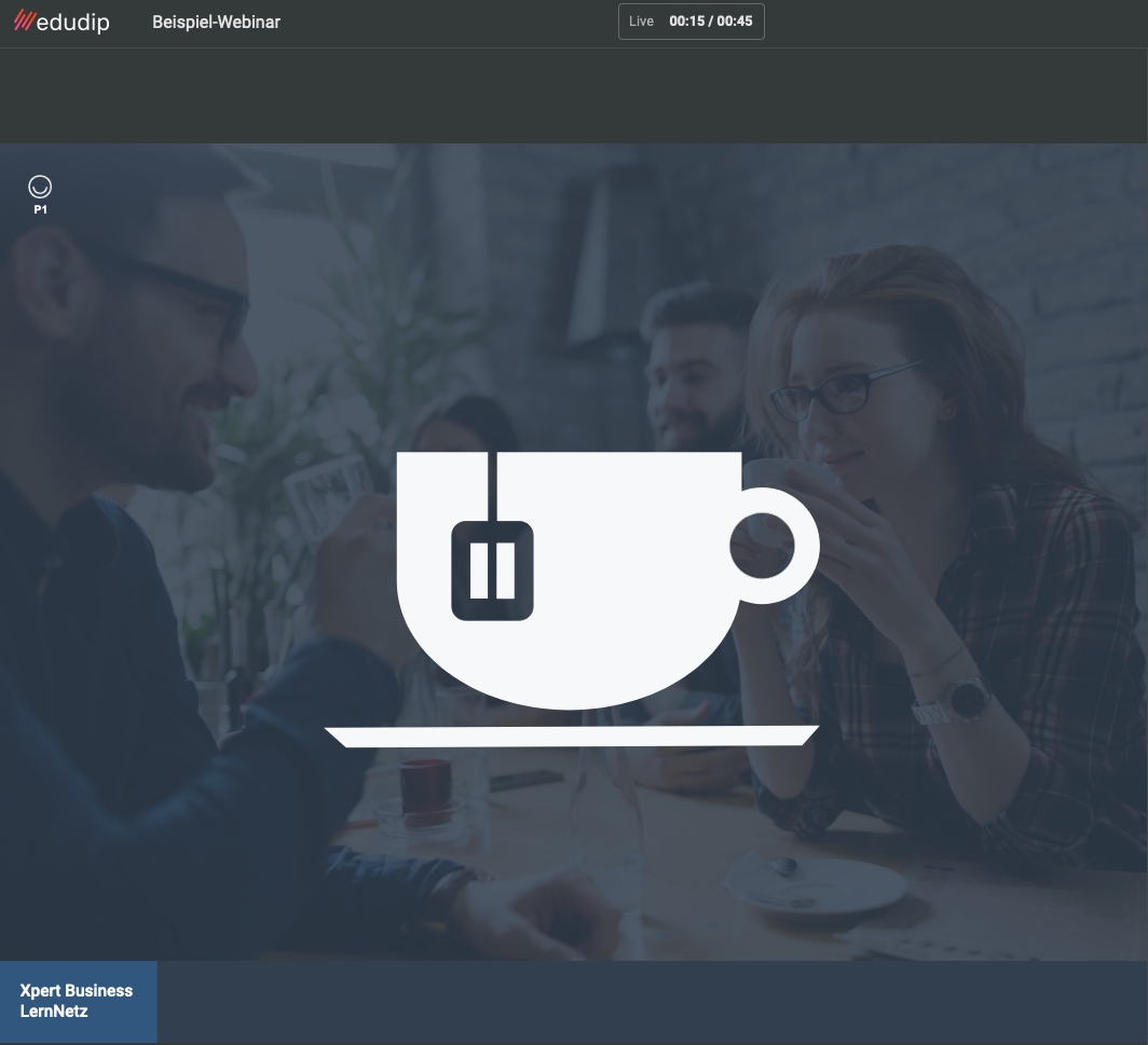 Pausenbildschirm Webinar