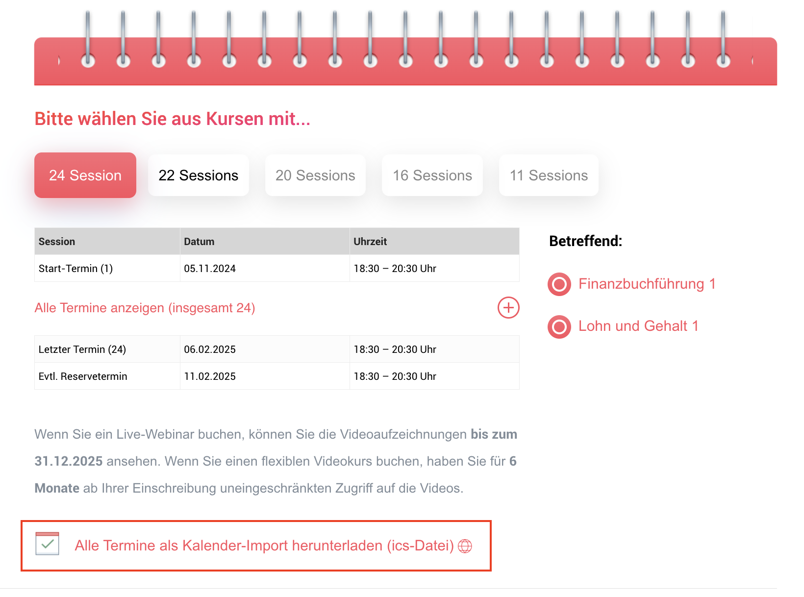 Termin-Download